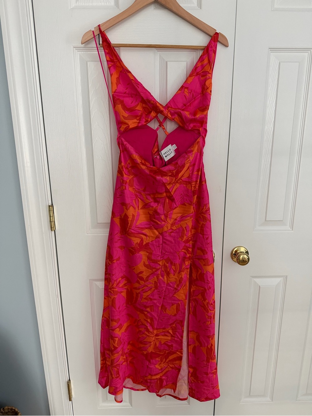 NWT! Hello Molly Fuchsia and Orange Floral Slip Dress